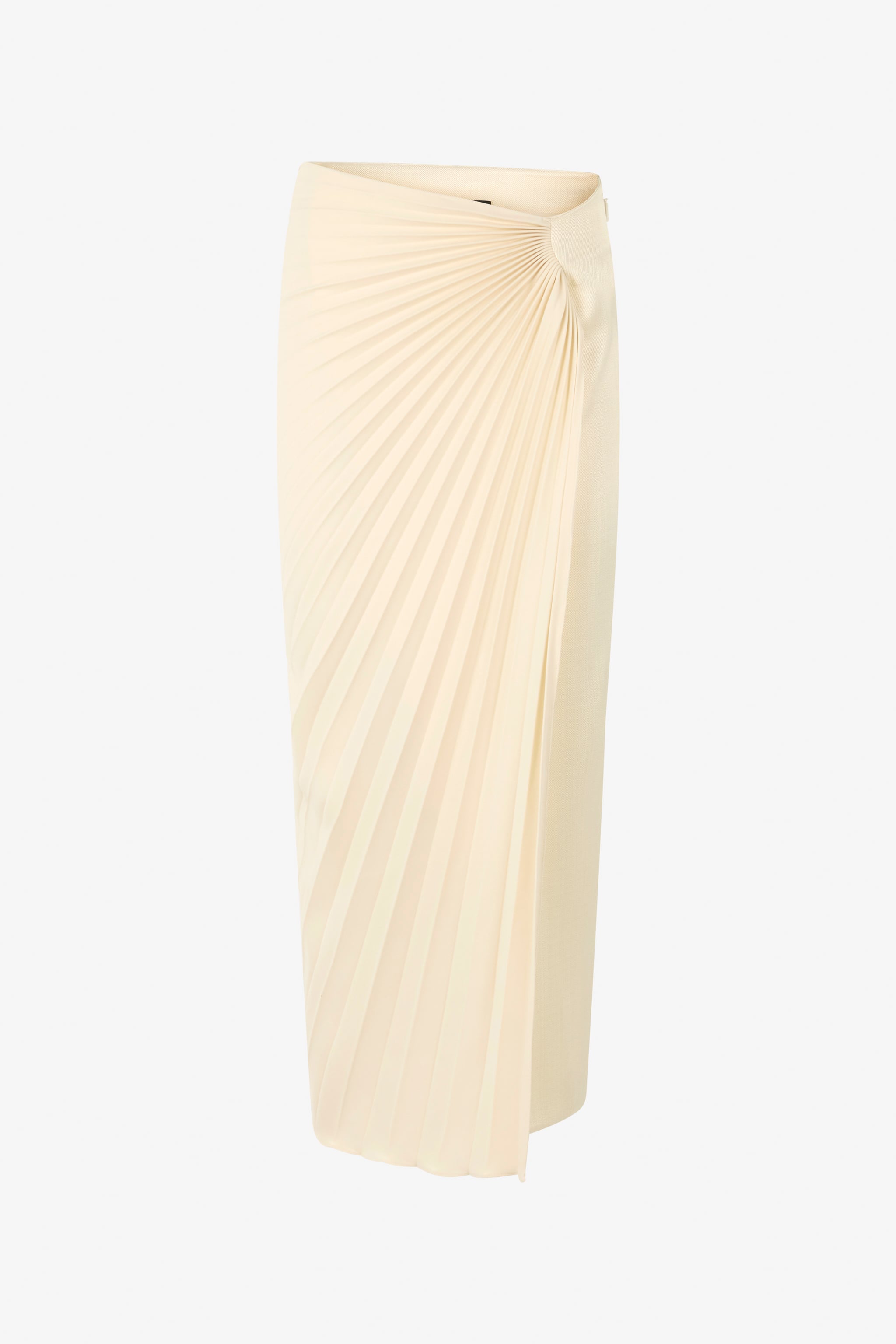 Ivory Midi Pleated Skirt