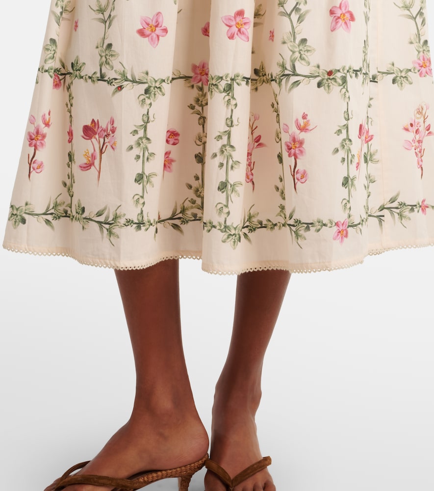 Barbara floral cotton midi dress