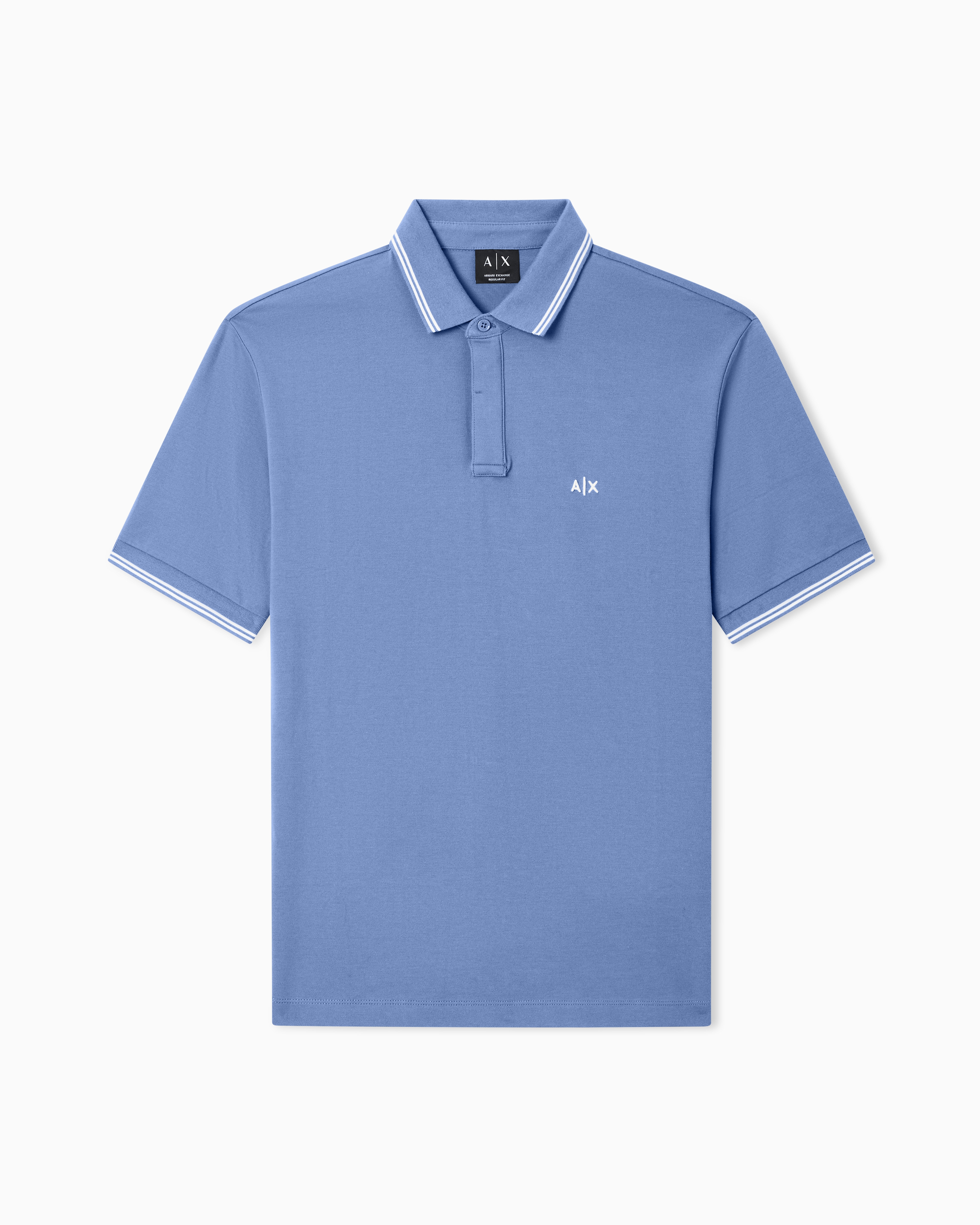 Regular fit polo shirt in stretch cotton piquet