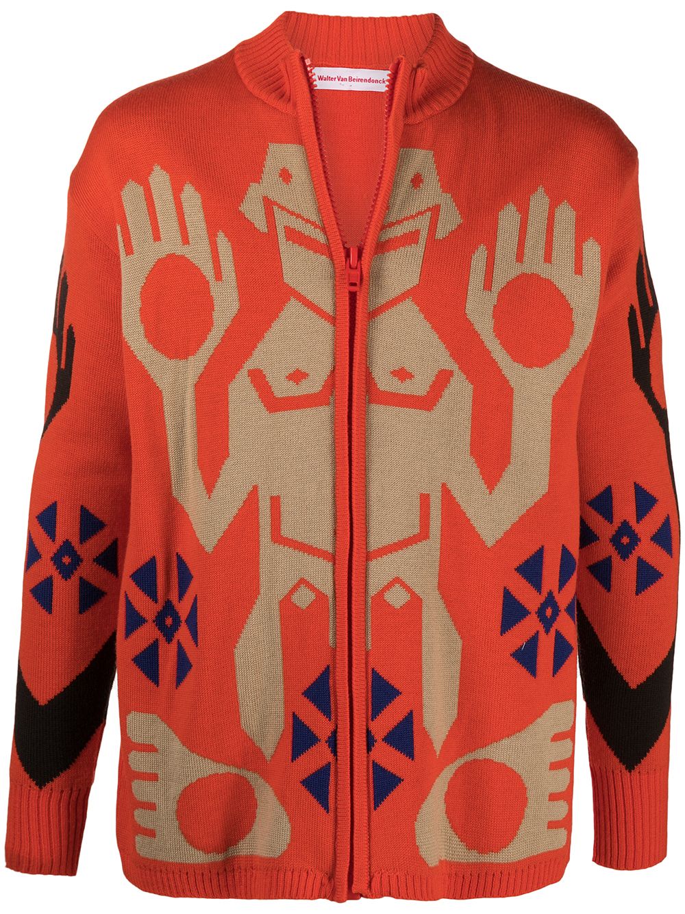 King zip cardigan - Orange