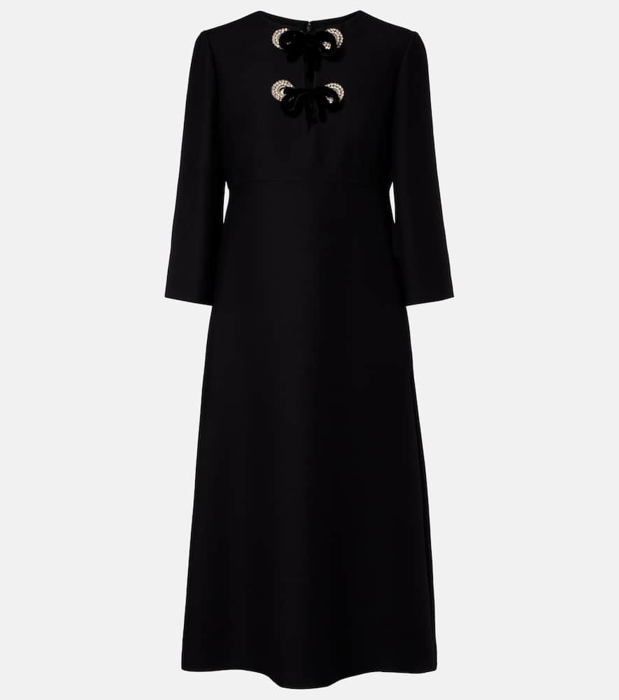Crepe Couture embellished midi dress