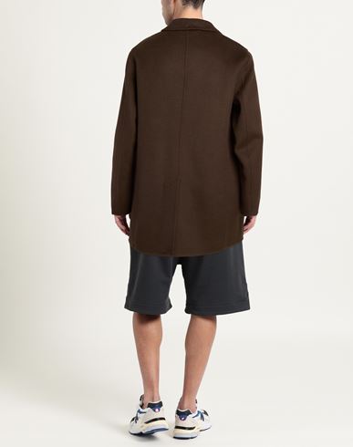Paltò Man Coat Dark brown Size 42 Wool, Nylon