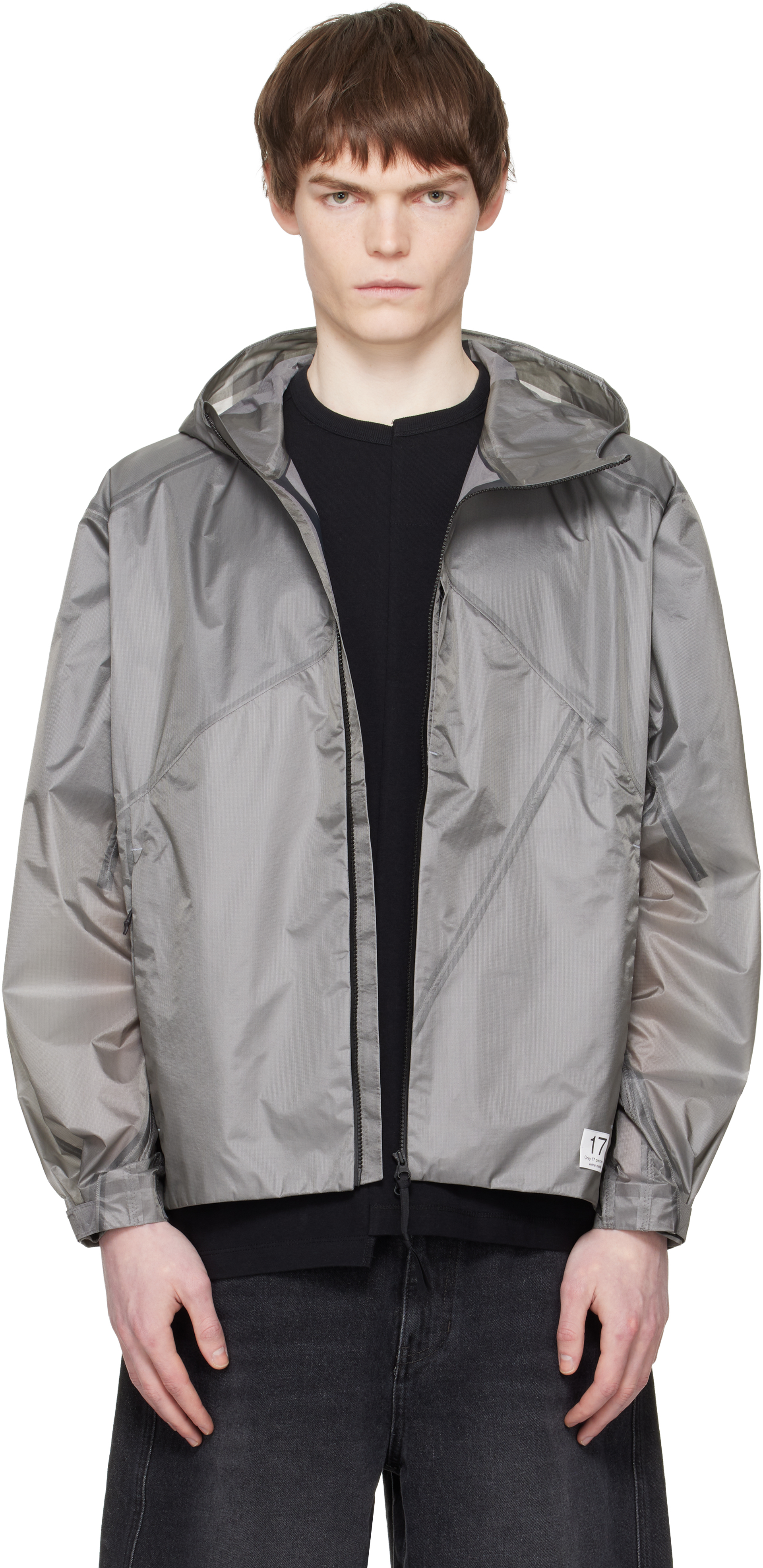Gray Line Detailed Wind Jacket