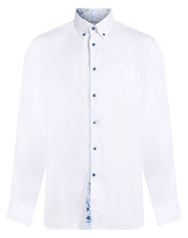 Man Shirt White Size M Linen