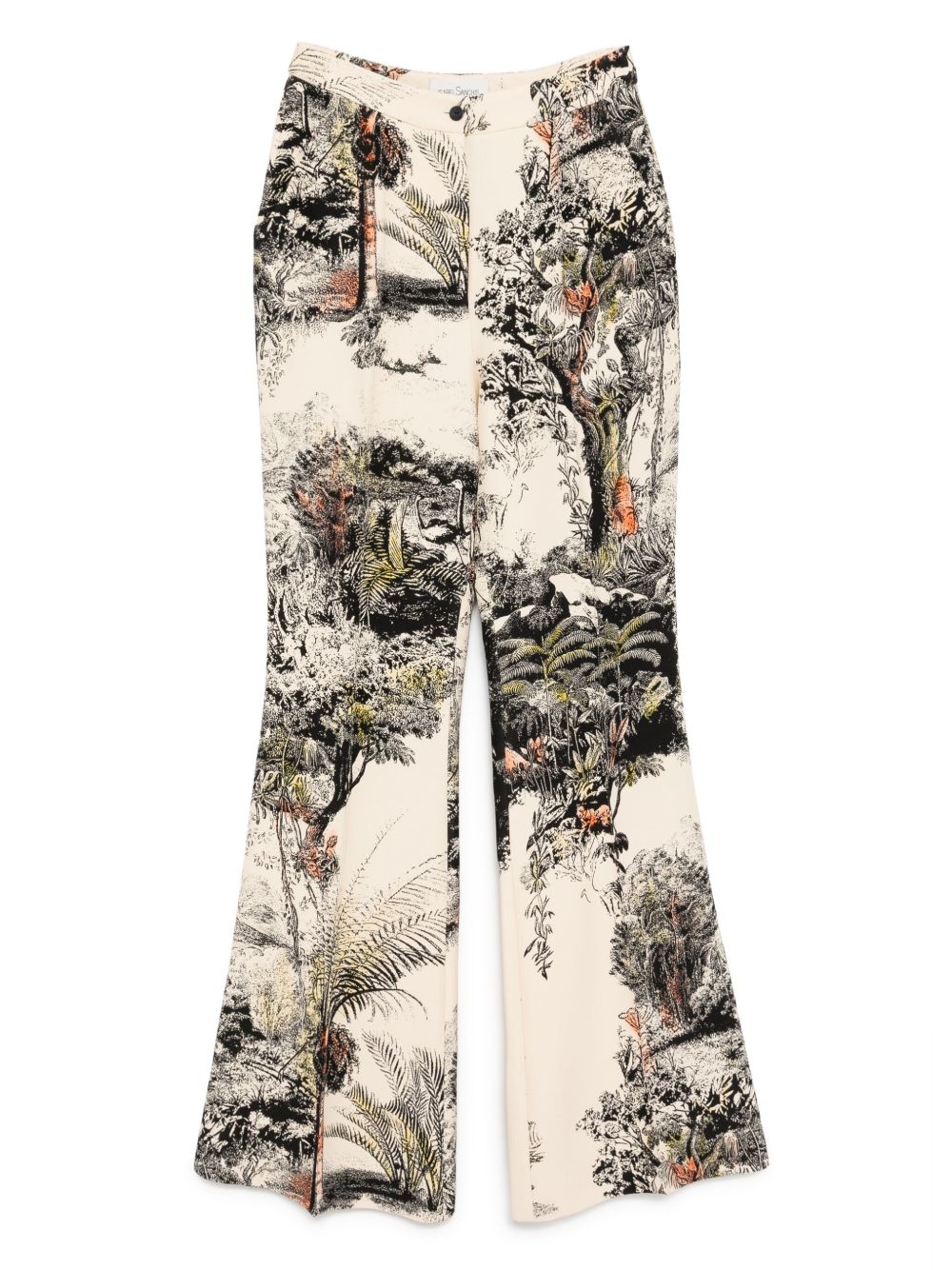Landscape print pants - Neutrals