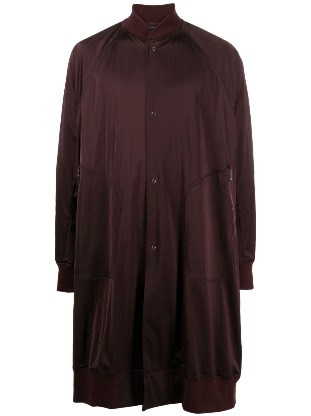 Longline bomber coat - Red