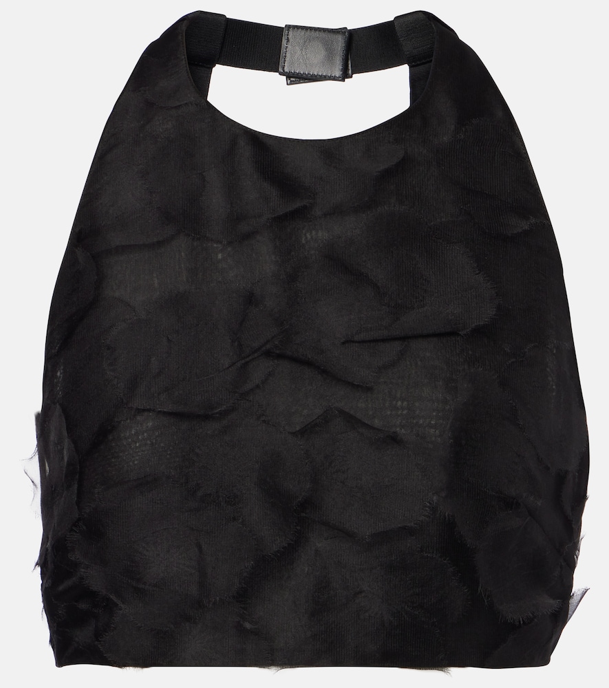 Fumetto silk fil coupé crop top