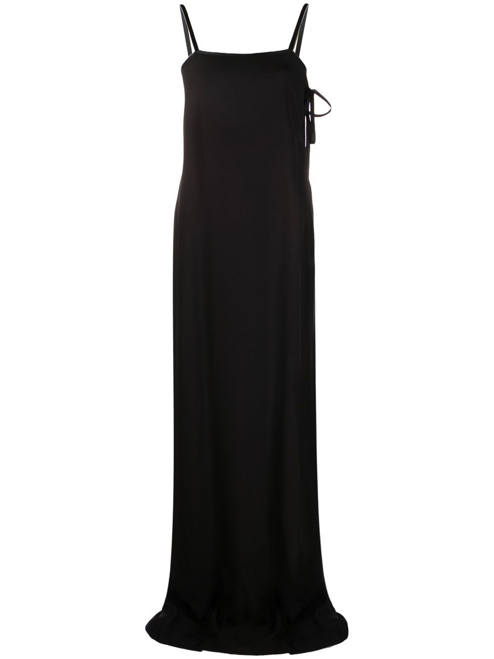 Square-neck sleeveless dress - Black