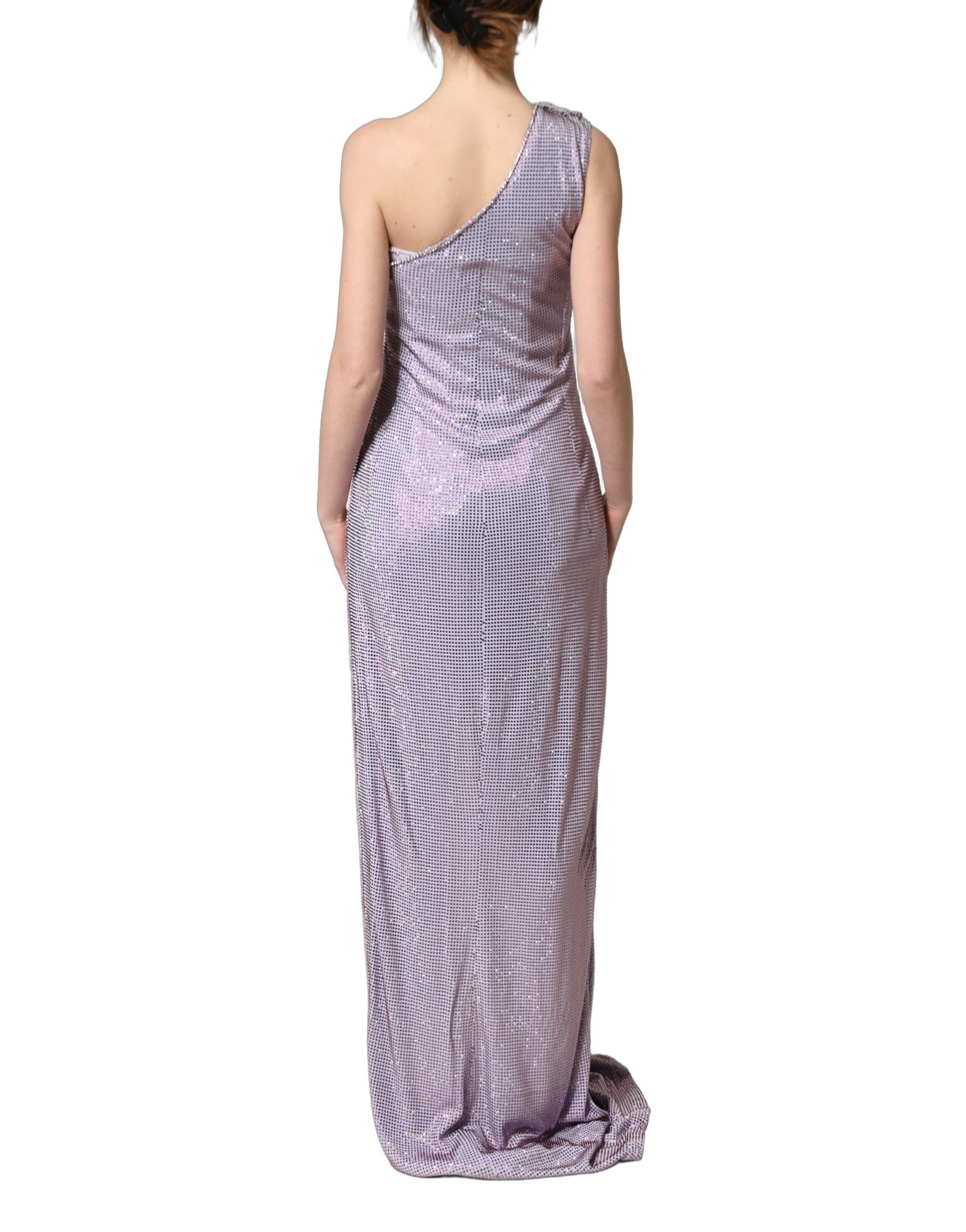 Crystal and Viscose Dress — Purple