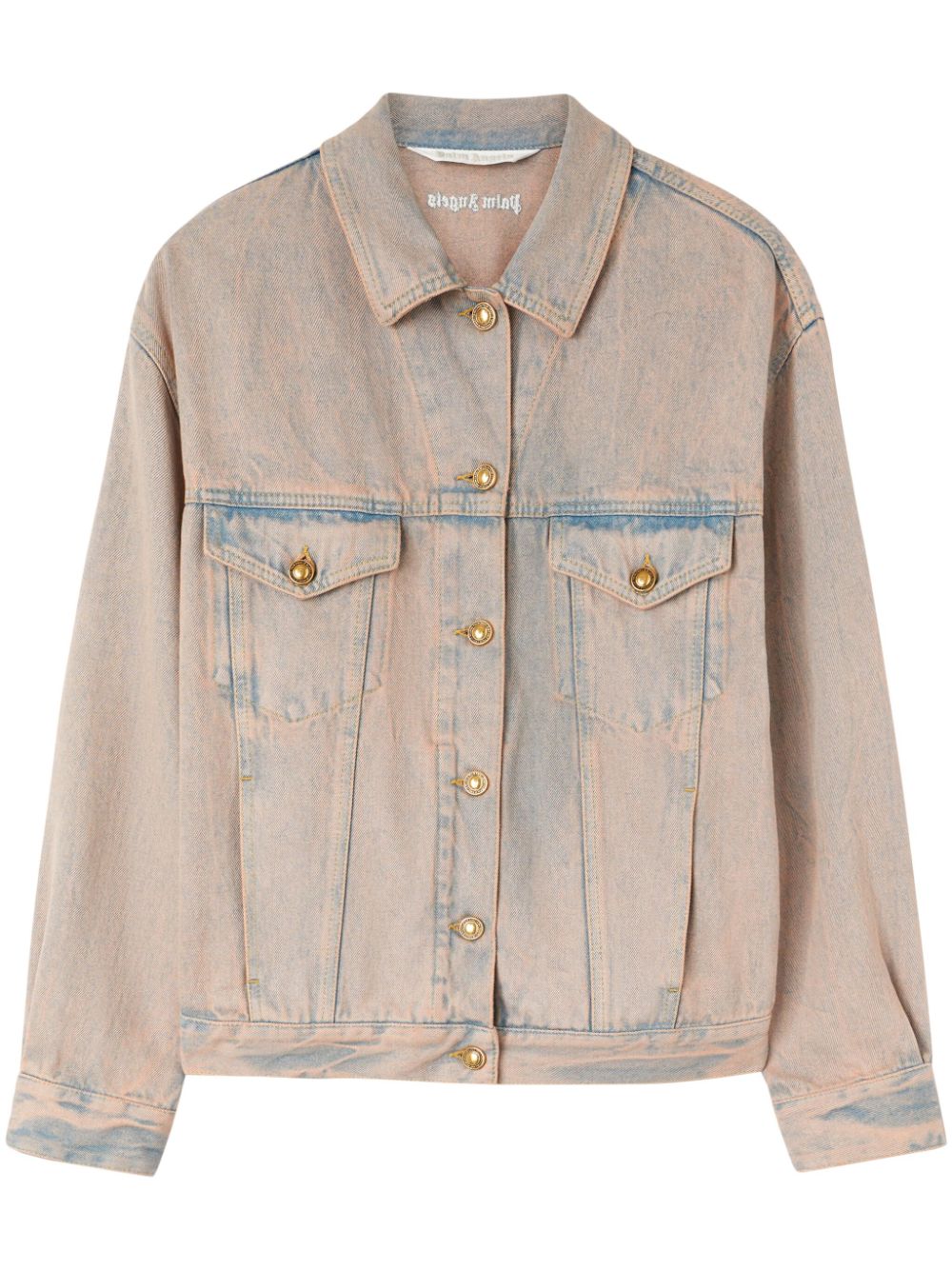 Overdye-wash denim jacket - Pink