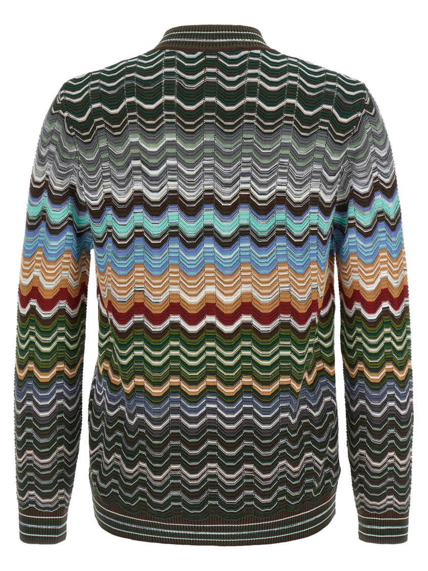 Greek Pattern Cardigan Sweaters And Cardigans Multicolor