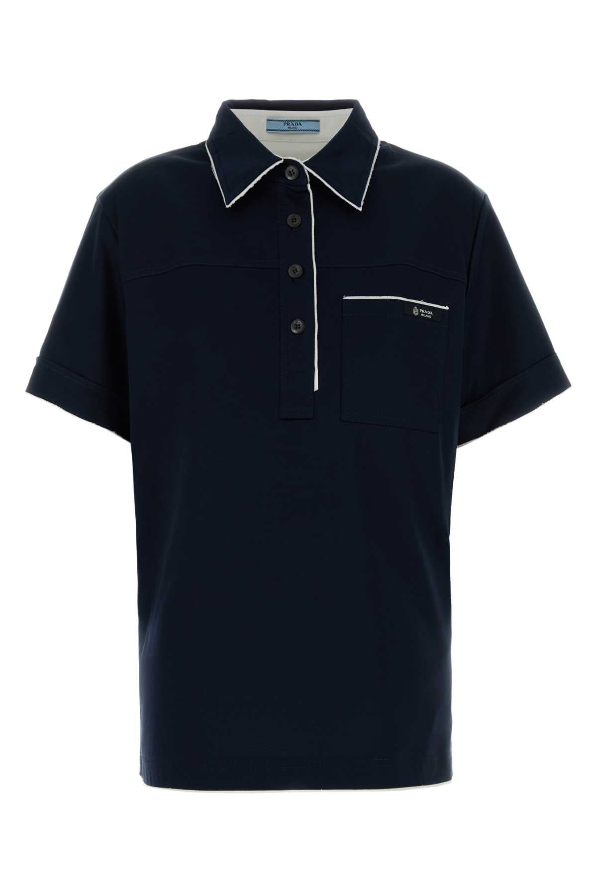 Cotton Polo Polo Shirt — Navy