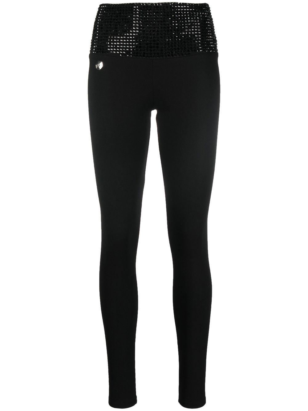 Crystal-embellished leggings - Black
