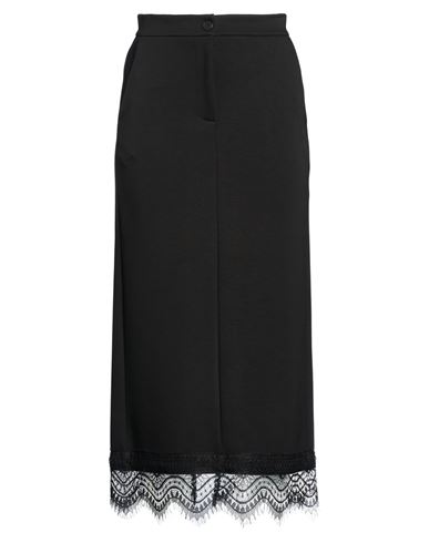 Woman Maxi skirt Black Size 8 Polyester, Viscose, Elastane