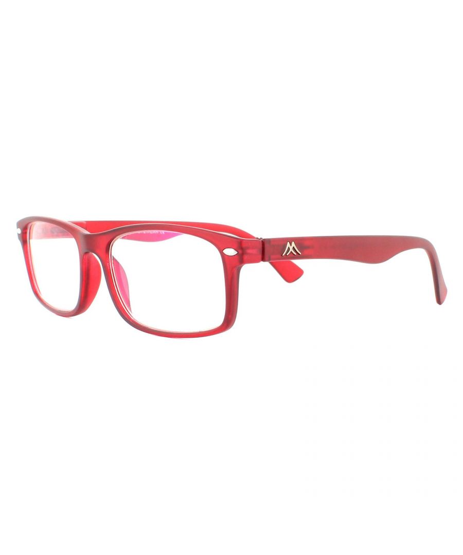 Montana Unisex Reading Glasses BLF83-B Matte Red Burgundy Blue Light Block +2.50 - One