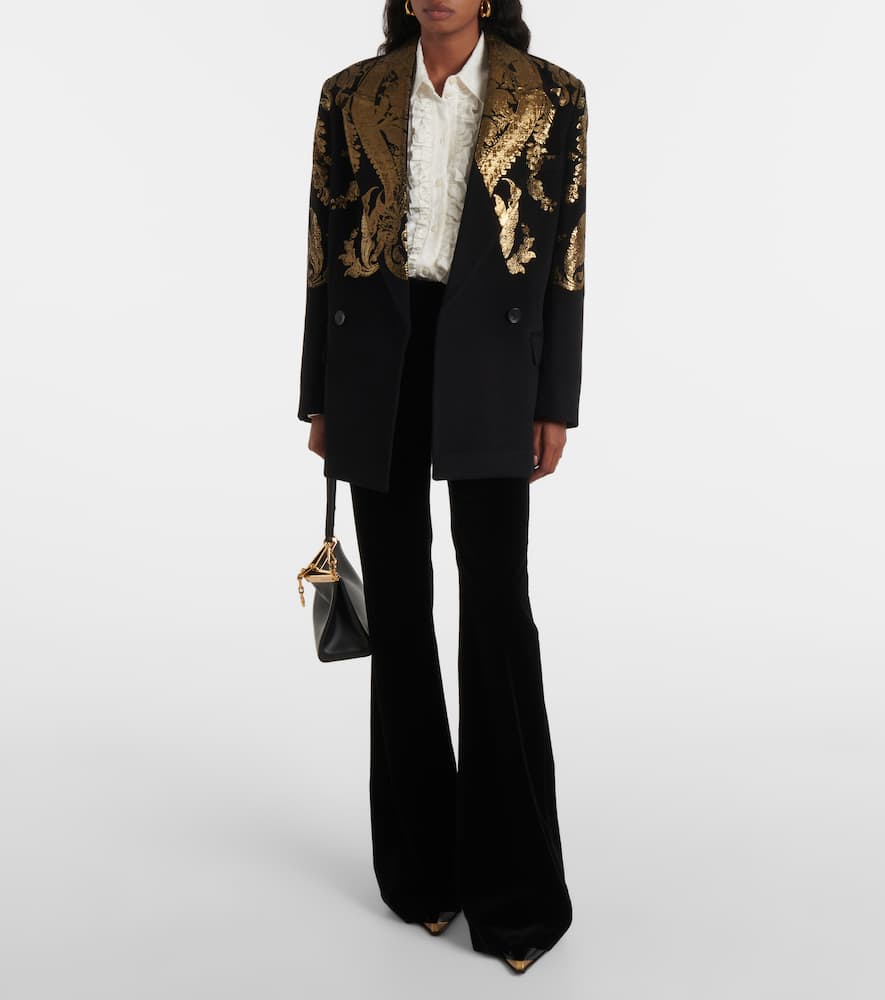Paisley wool and cashmere blazer