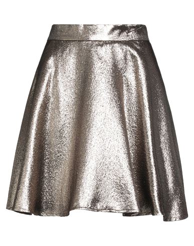 Woman Mini skirt Gold Size 4 Polyester, Acetate, Viscose, Textile fibers