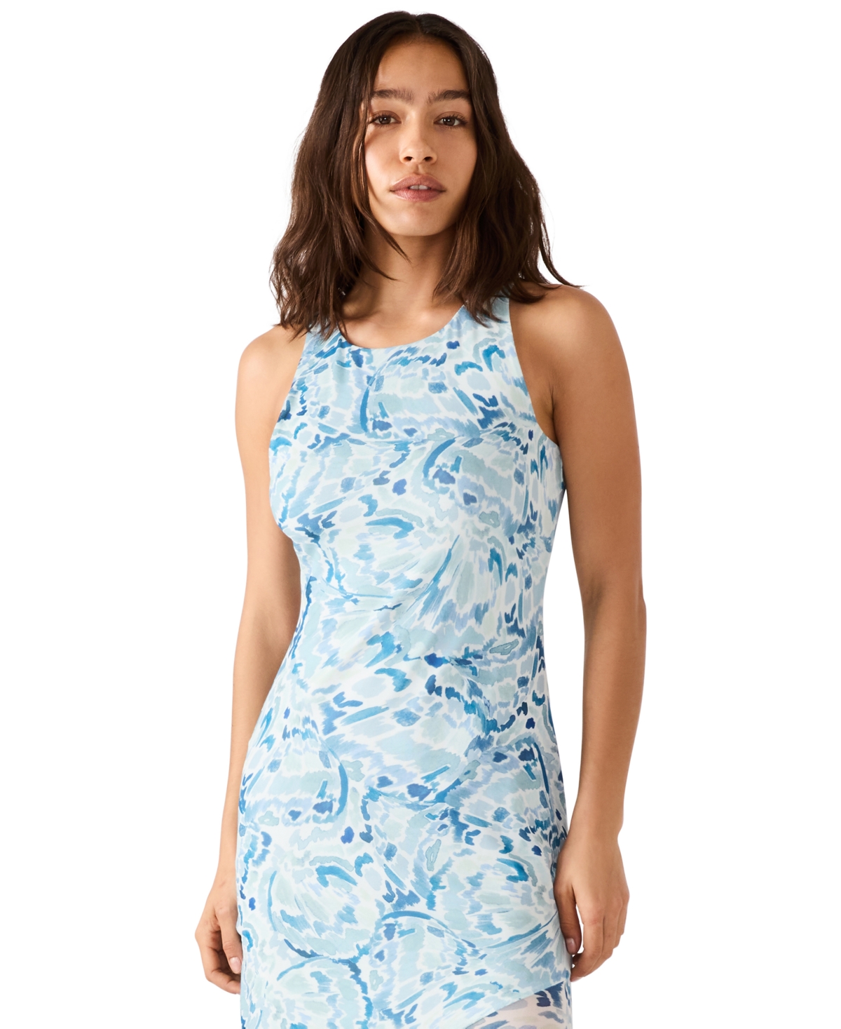 Women's Lanetta High Neck Maxi Dress - Blue