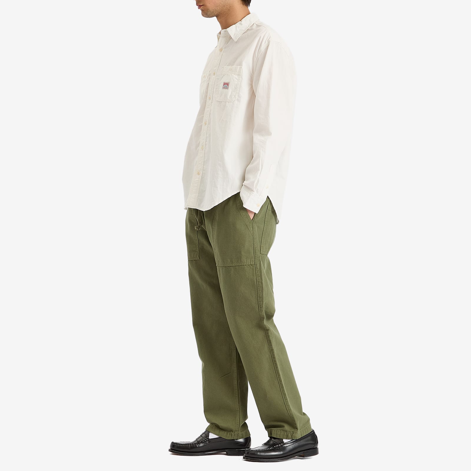 Service Works Men's Canvas Chef Pant in Olive