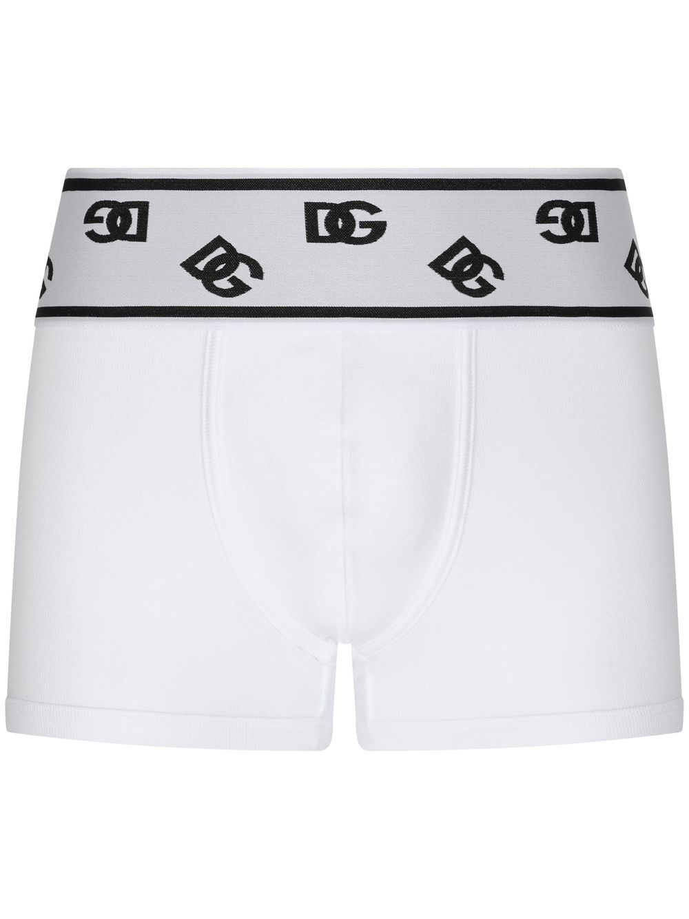 Logo-waist cotton boxer briefs - White