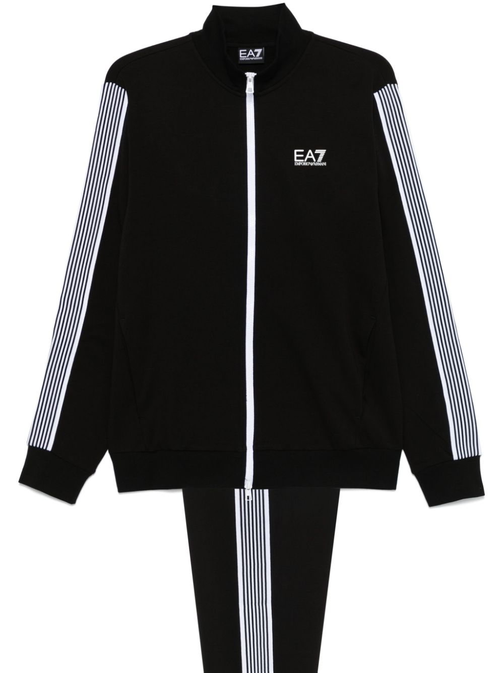 Stripe-detail tracksuit - Black