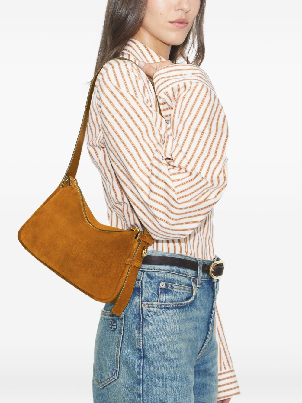 Tory Burch Romy Suede Leather Shoulder Bag