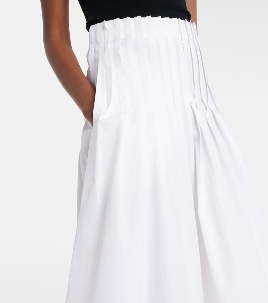 Róhe Pleated cotton poplin maxi skirt