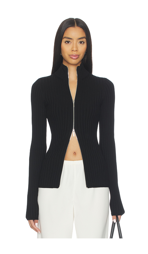 EAVES x Coco Adison Ribbed Slim Long Sleeve in Black. XS also in L, M, S