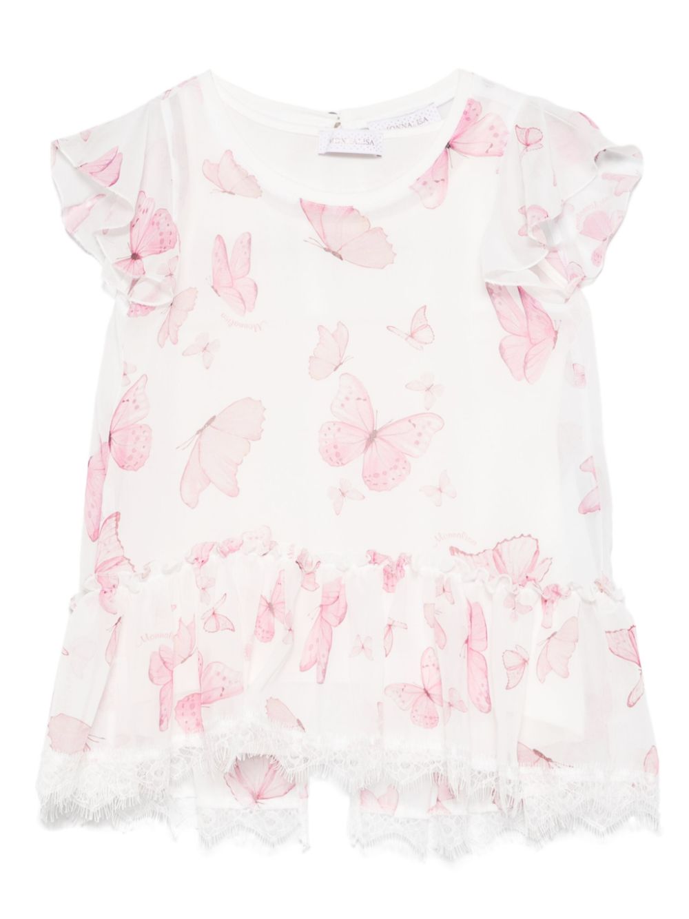 Butterfly-print blouse - White