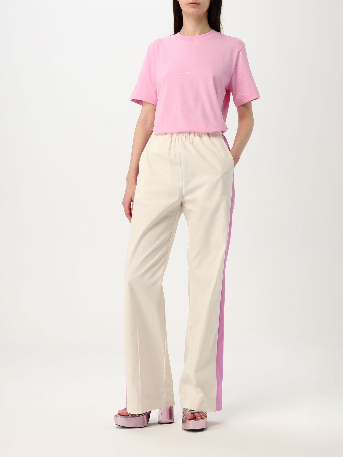 Polo Shirt MSGM Woman color Pink