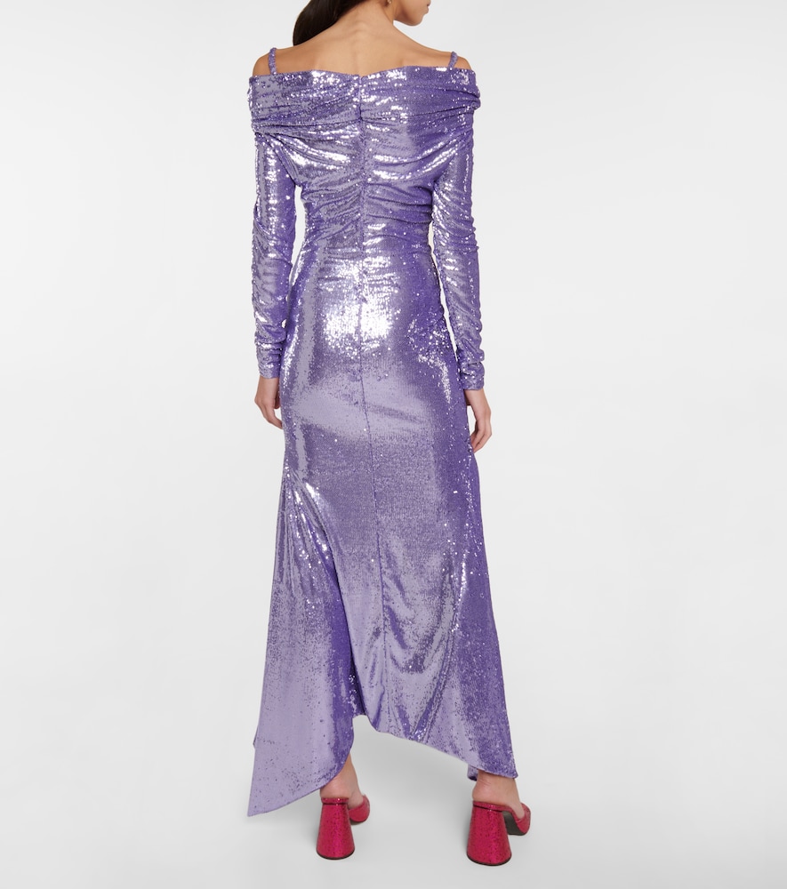 Fanny sequined off-shoulder gown