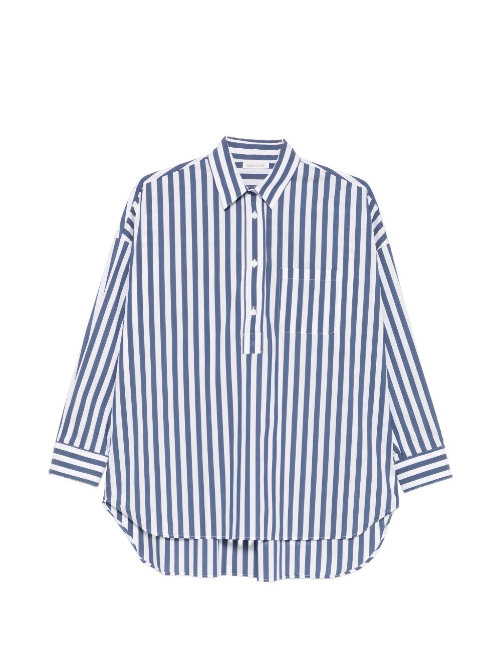 Cotton blend striped shirt