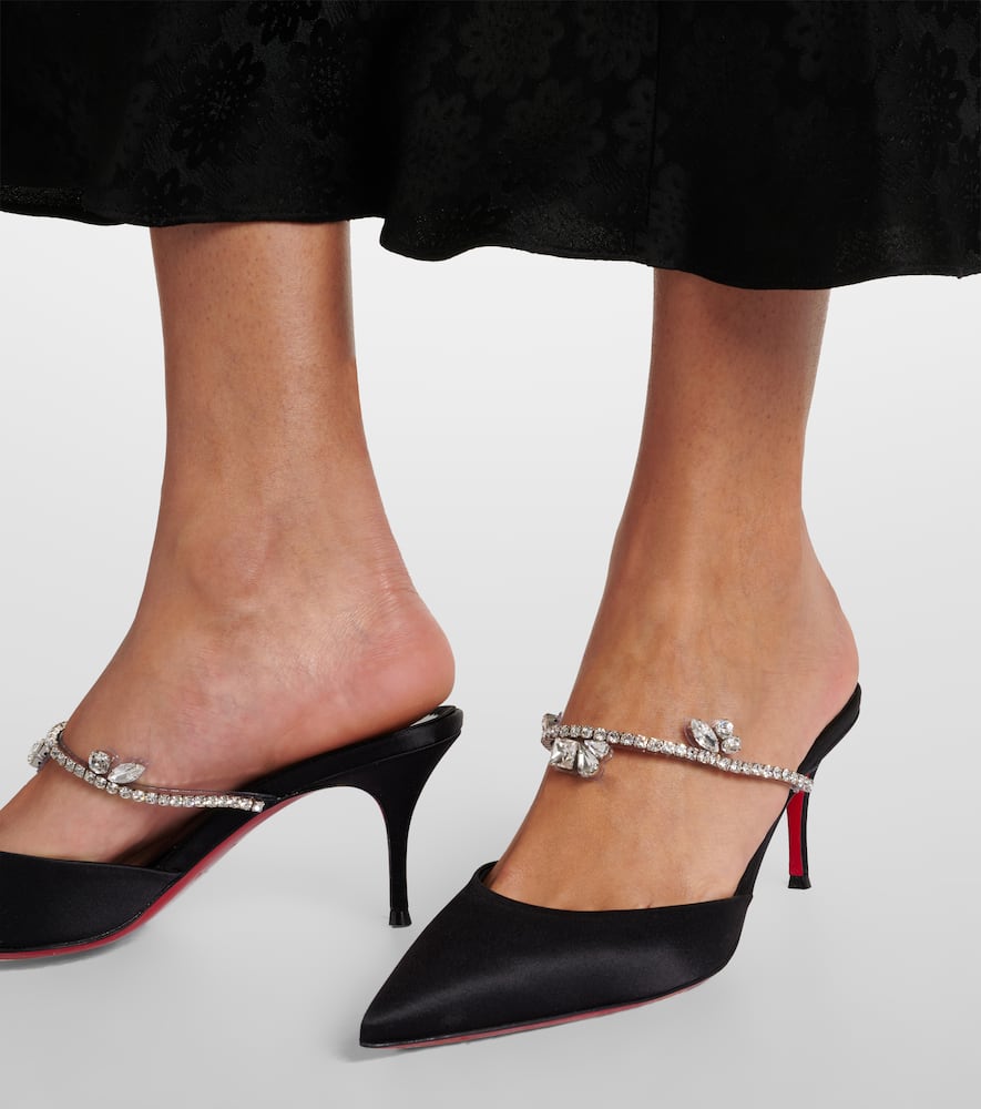 Christian Louboutin Planet Queen 70 satin mules