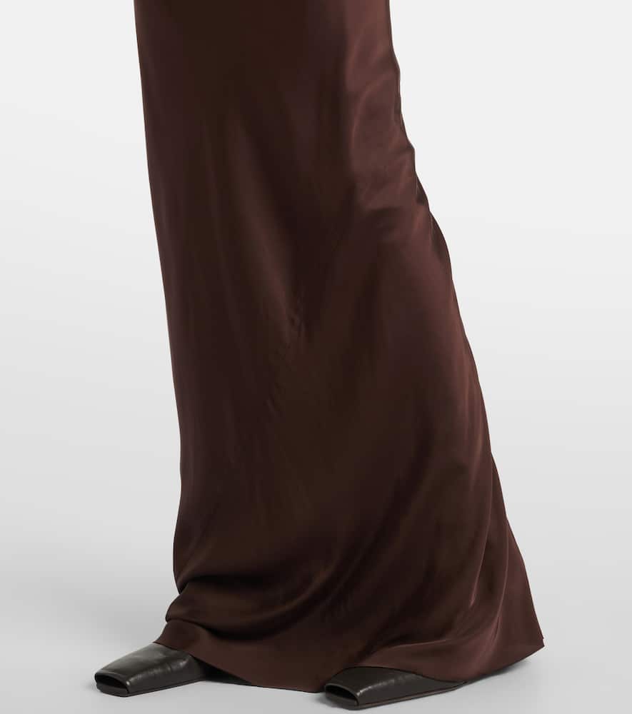 Satin maxi skirt