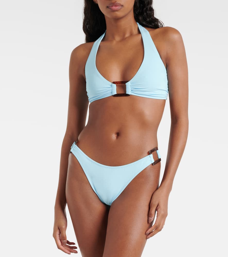 Paris ring-detail bikini top
