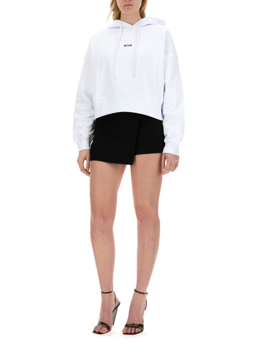 Cropped logo hoodie