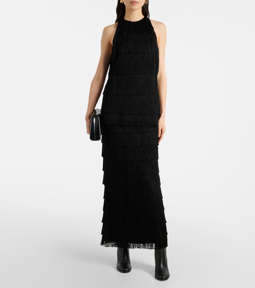 Emotional Essence fringed maxi skirt