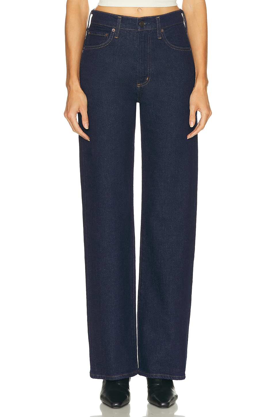 AGOLDE Harper Mid Rise Relaxed Straight Jeans in Reissue - Blue. 24 also , 26, 27, 28, 29, 30, 32