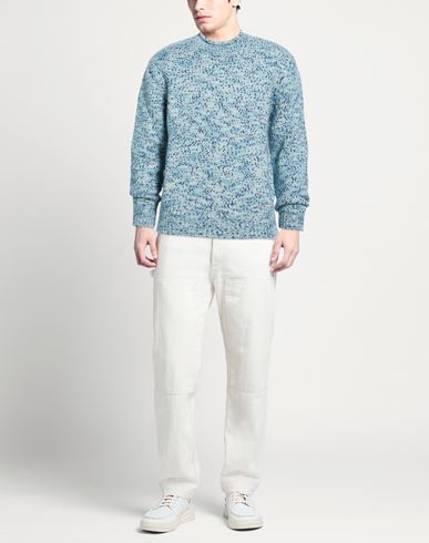 Man Sweater Sky blue Size L Merino Wool