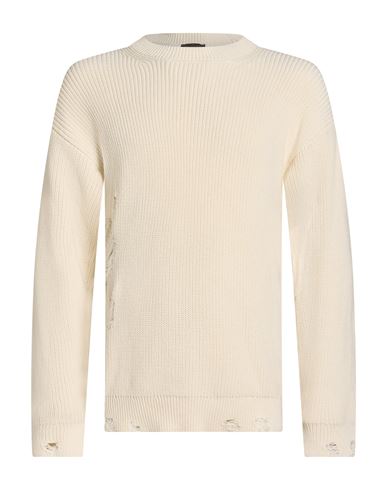 Man Sweater Cream Size L Cotton