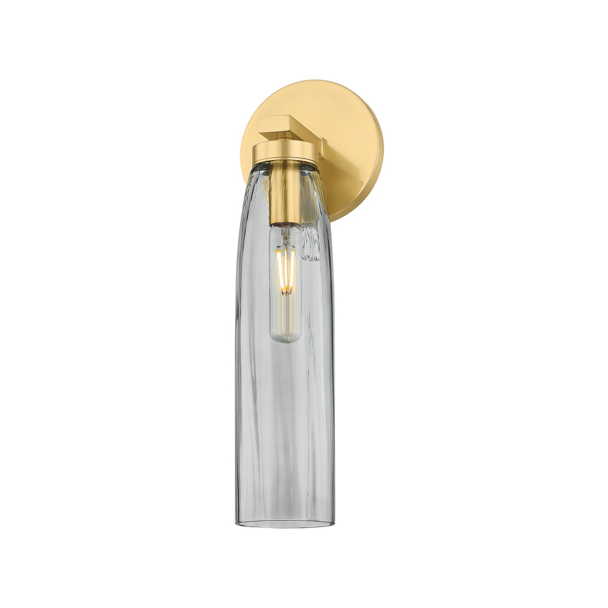 Aged Brass Bathroom Vanity Light from the Harpswell Collection