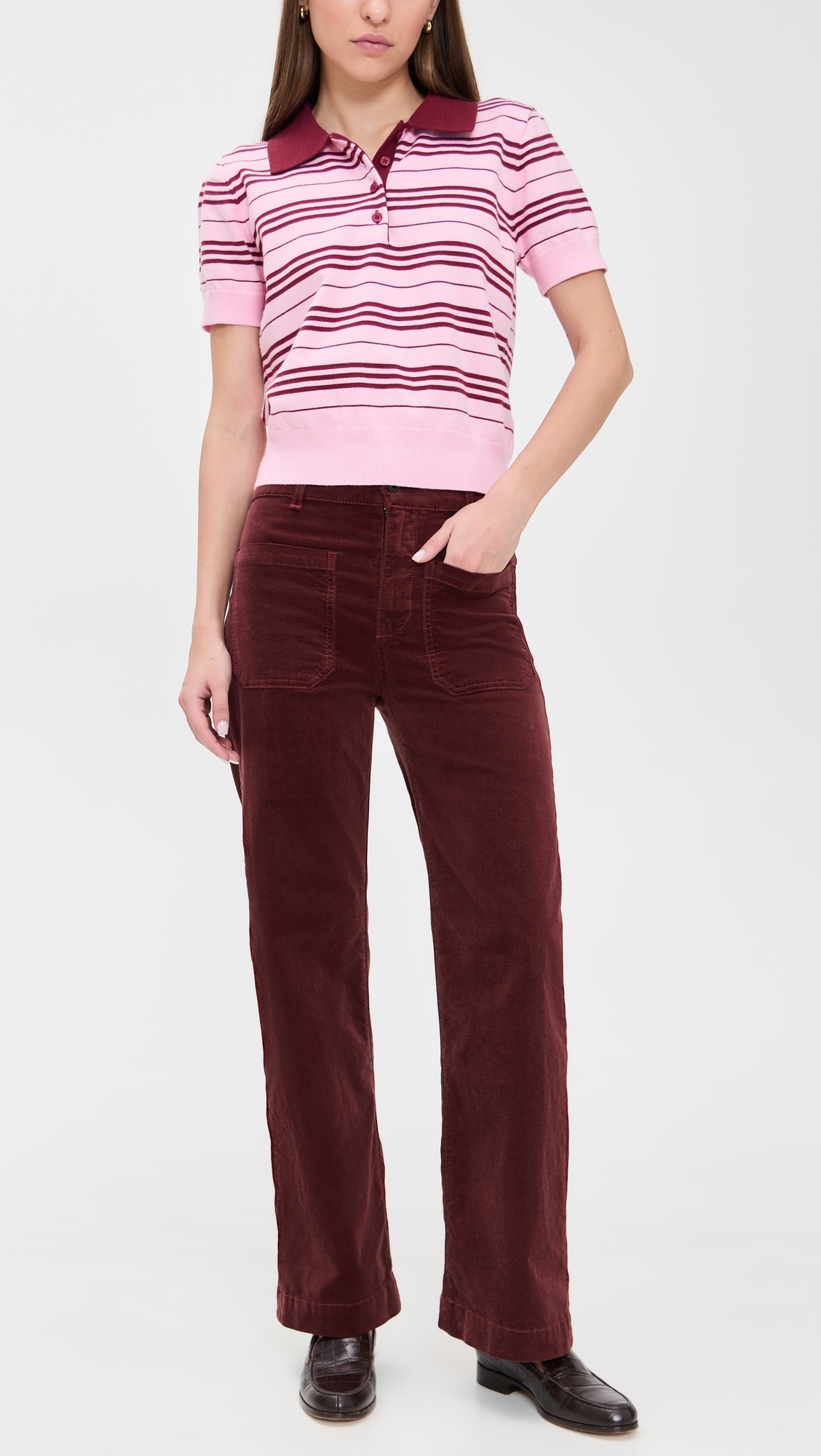Sailor Velvet Pants Black Cherry
