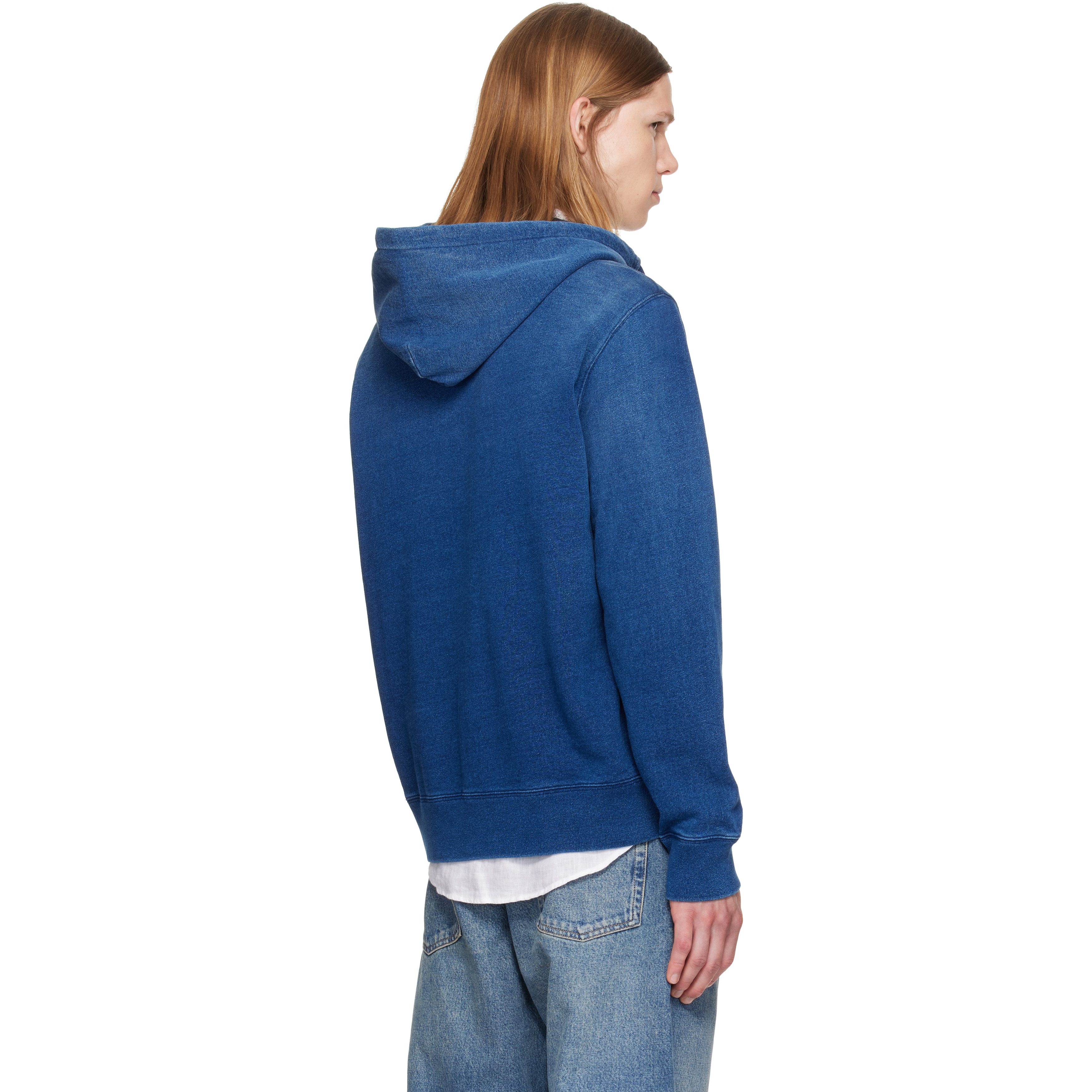 Indigo Polo Bear Terry Hoodie