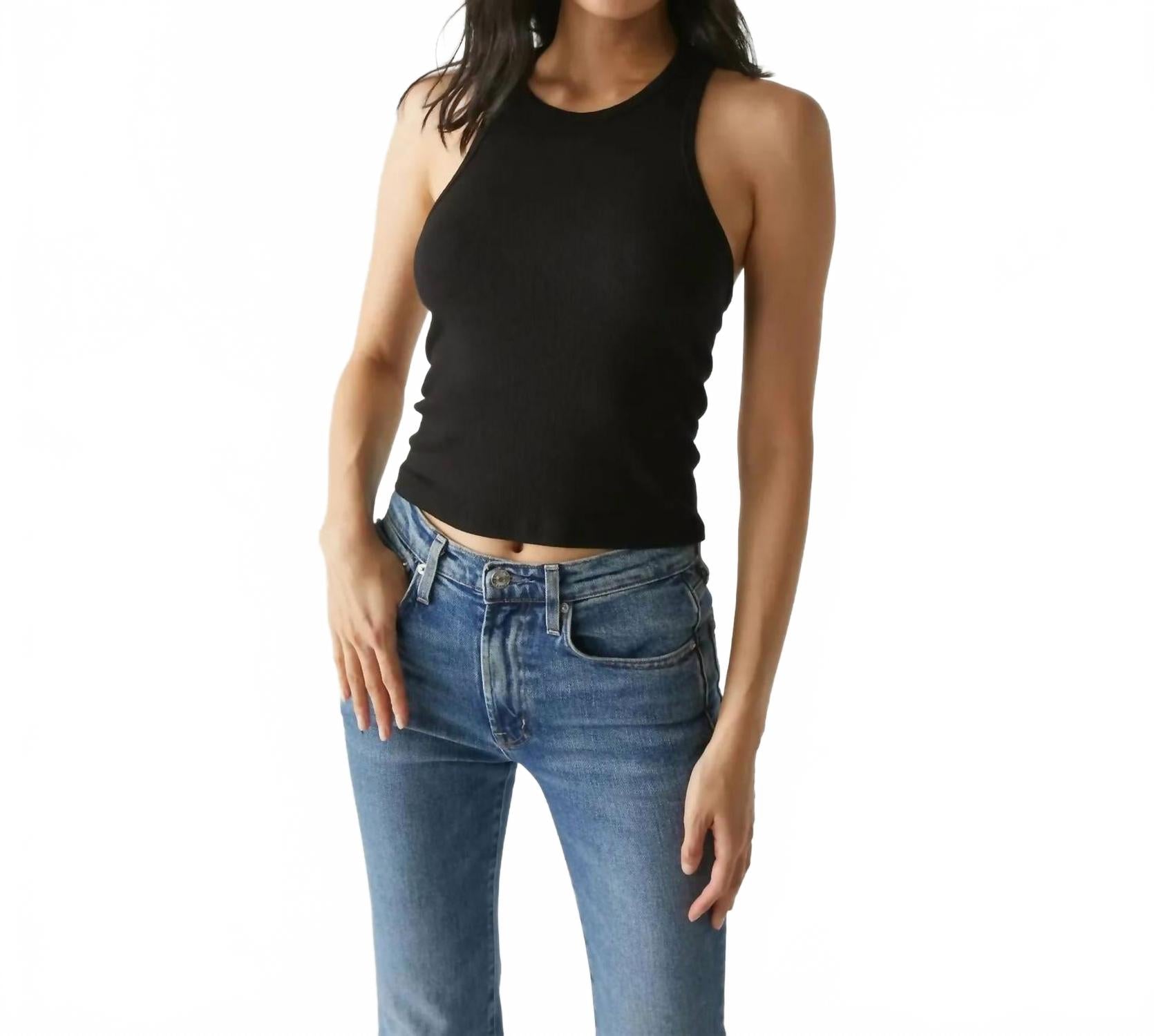 Pina Crop Tank Top In Black