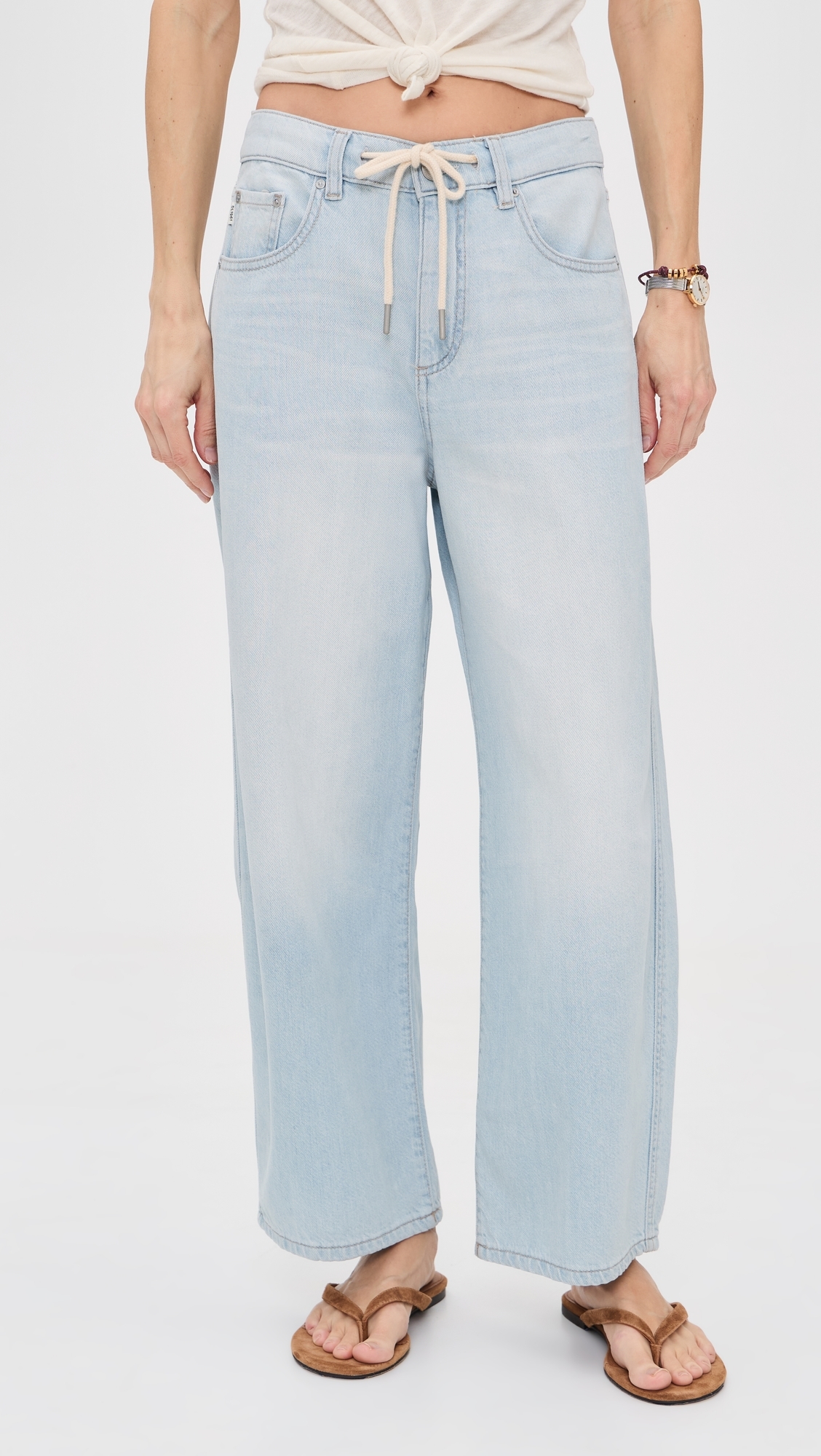 Taylor Petite Relaxed Barrel Jeans Poolside Aura