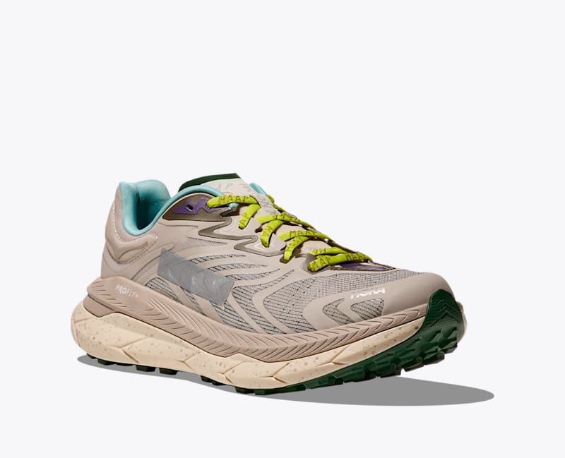 HOKA Tecton X 2 MAAP Shoes in Pumice Stone/Limeade