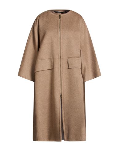 Atelier Woman Coat Taupe Size 4 Cashmere