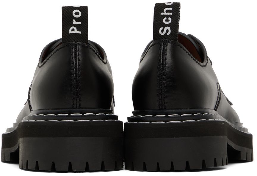 Black lug sole oxford shoes