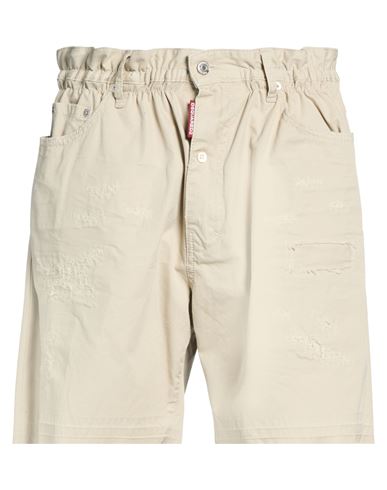 Man Shorts & Bermuda Shorts Beige Size 34 Cotton