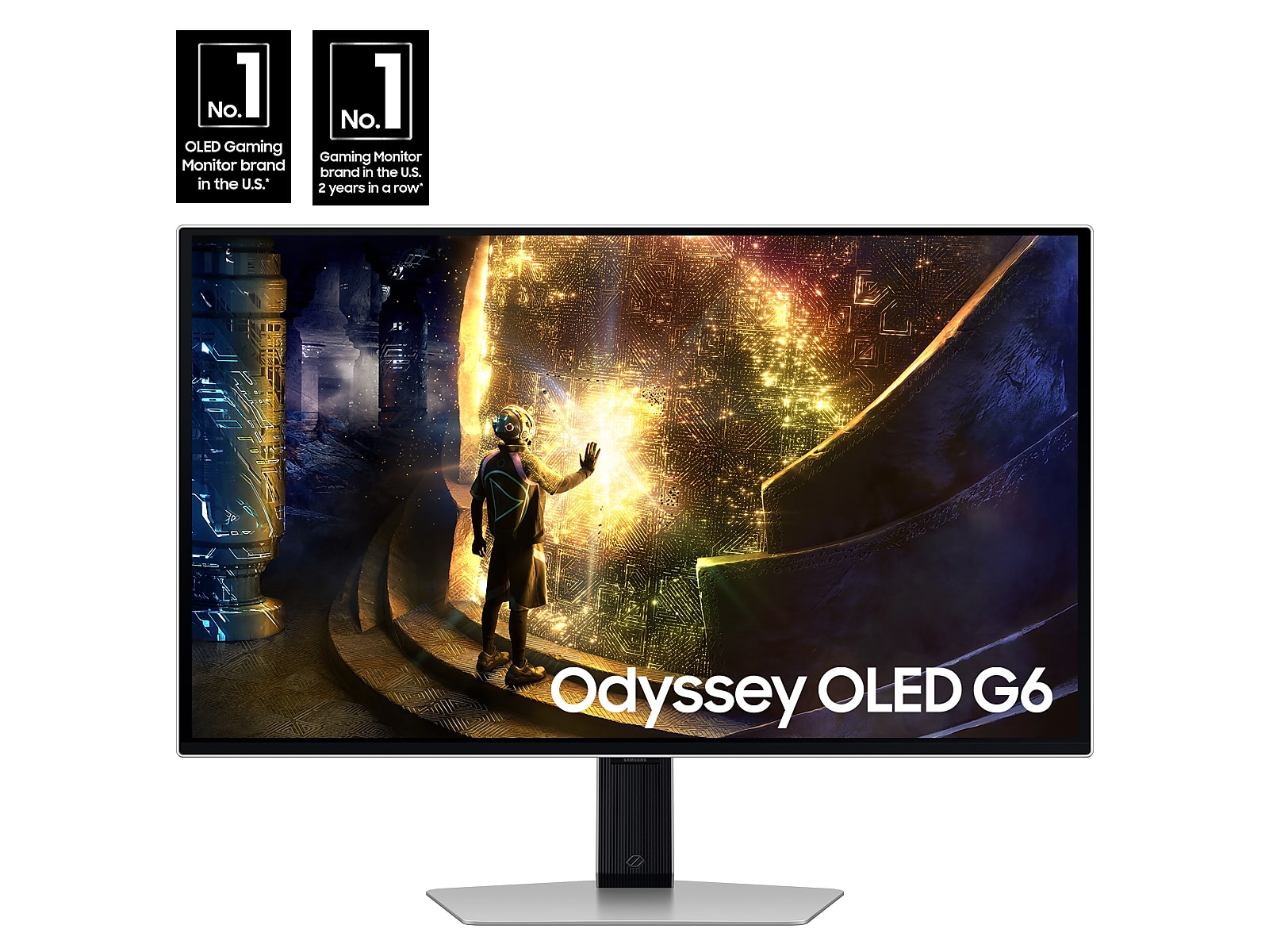 27" Odyssey OLED G6 (G61SD) QHD 240Hz 0.03ms FreeSync™ Premium Pro Gaming Monitor with Sleek Metal Design(LS27DG610SNXZA)